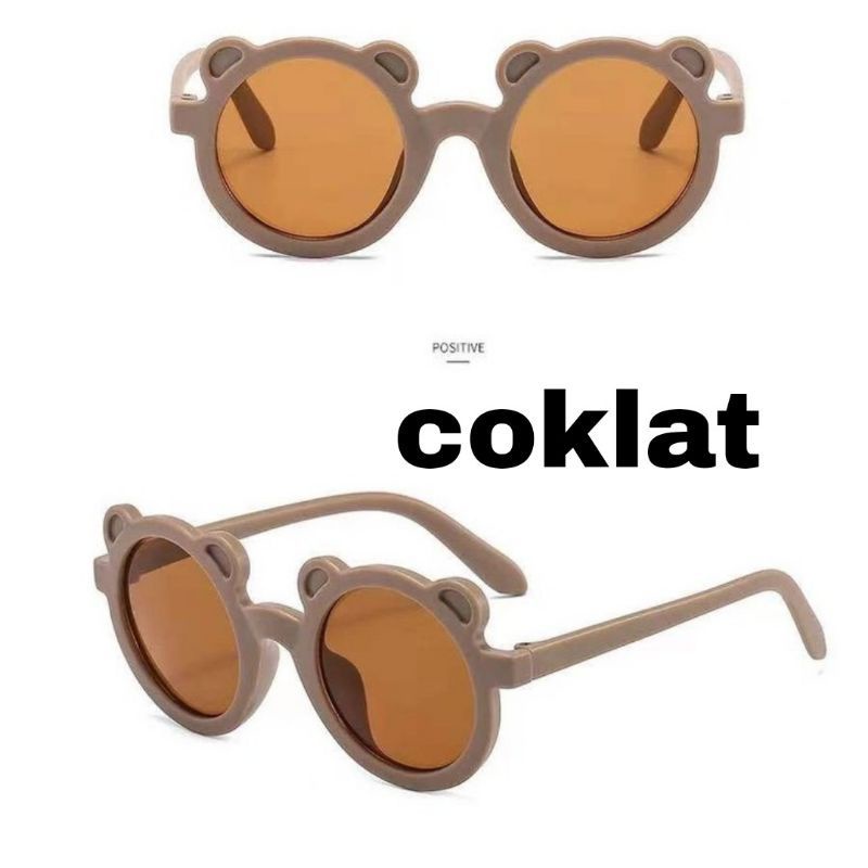KACAMATA BULAT ANAK/ KACAMATA ANAK FASHION/ KACAMATA KEKINIAN ANAK VIRAL-KM_Chocolate Panda