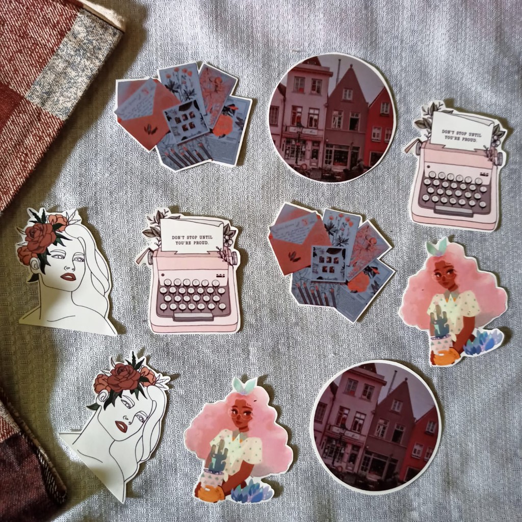 

Pink Tone Waterproof sticker / Sticker Aesthetic / Sticker Journal / Stiker Jurnal / Alat Tulis