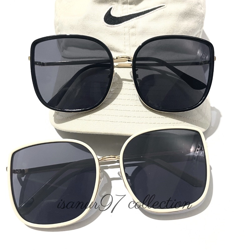 Sunglasses Square Oversized Kacamata Hitam Korea Wanita Kaca Mata Fashion Oversized Sunglasses