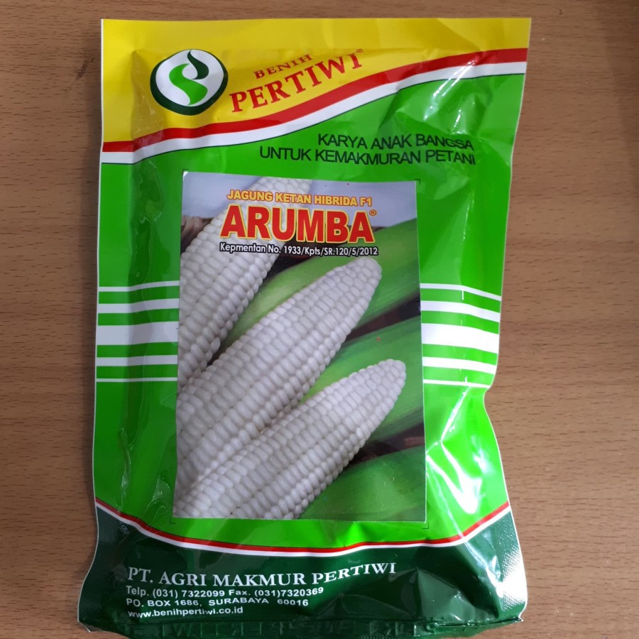 Benih Bibit Jagung ARUMBA 250gr Jagung Ketan Pulut Putih Hibrida Pertiwi