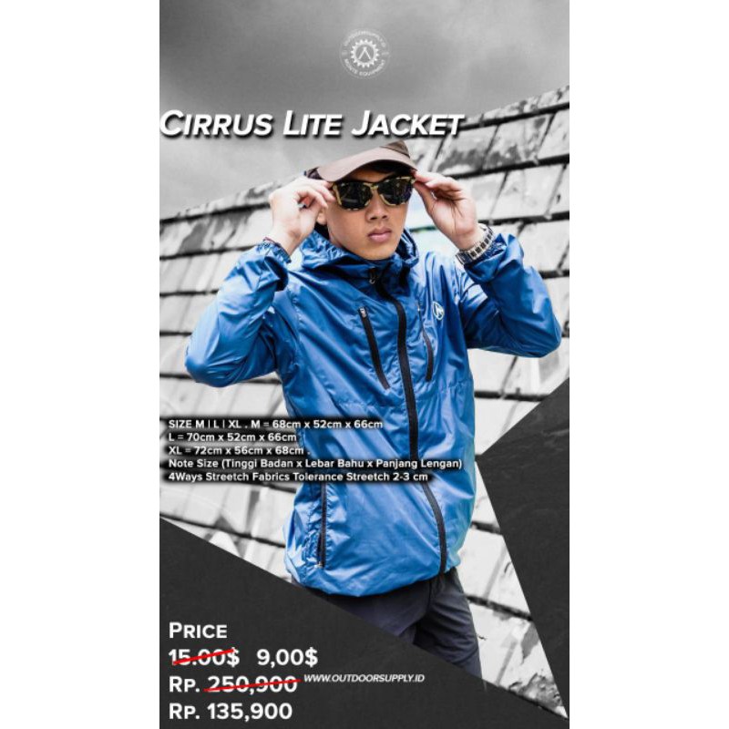 jaket ultralight windshield//monte equipment cirrus ultralight jacket