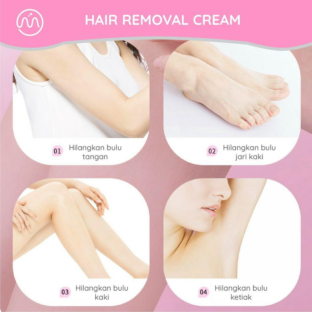 MINIPINK Cream Penghilang Bulu Rambut Hair Remover Kaki Ketiak Whitening Cleanses Skin MP019