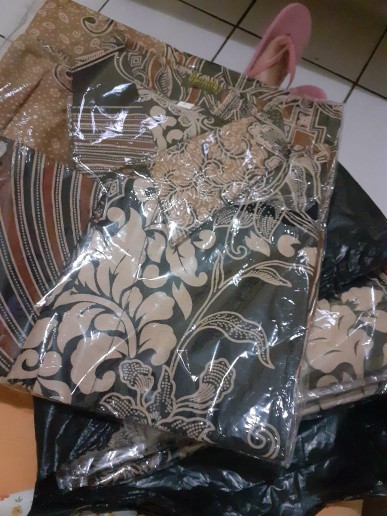 Kemeja Batik Pria Lengan Panjang Size M L Xl Xxl  Batik Hrb026 Kenongo Hem Panjang Padi