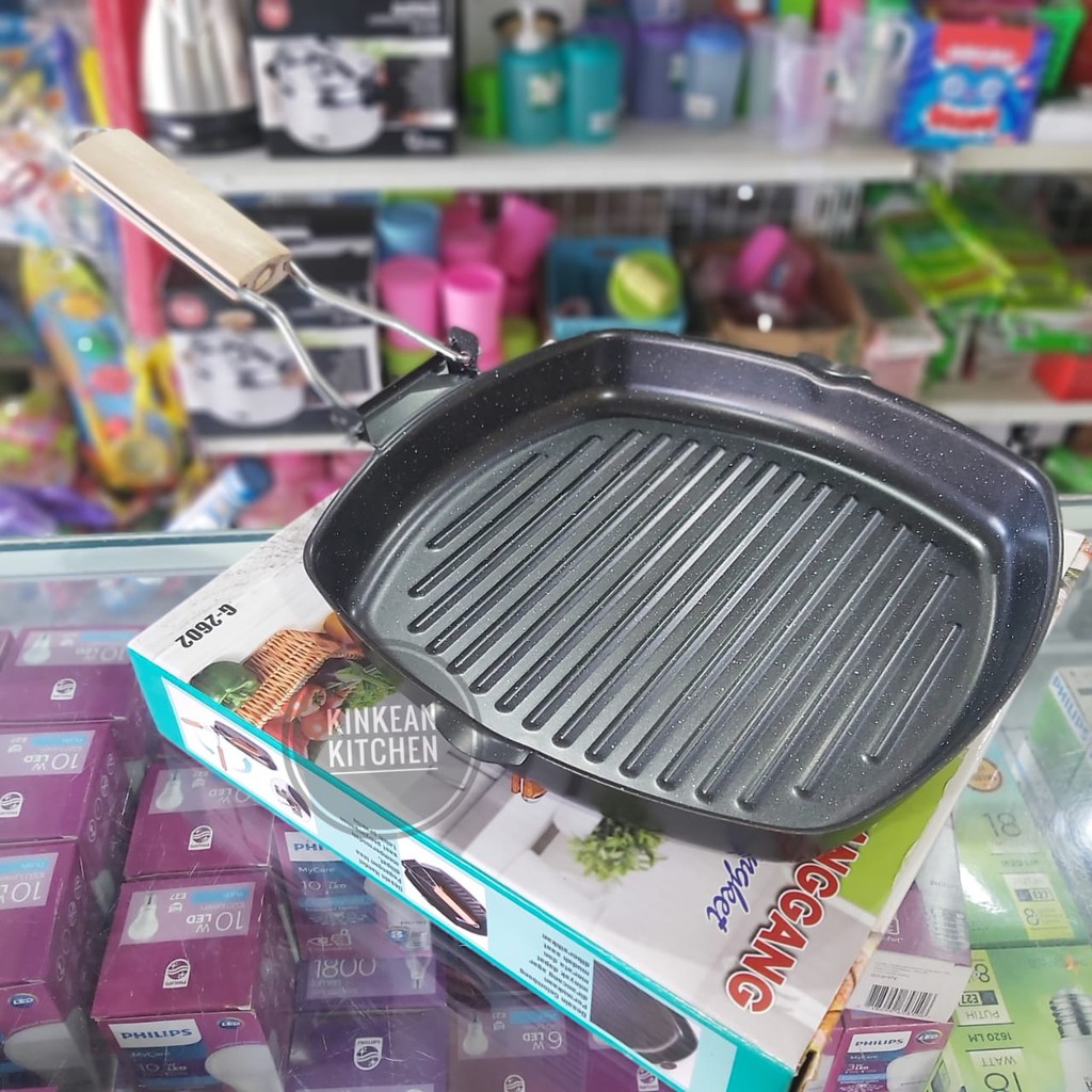 Panggangan Bulat / Panci BBQ Grill Anti Lengket GSF