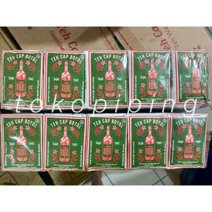 

Teh-Daun- Teh Cap Botol Hijau Tubruk 40 Gram Isi 10 Pcs 1 Pack 40 Gram X 10 Pcs -Daun-Teh 800 Teh-