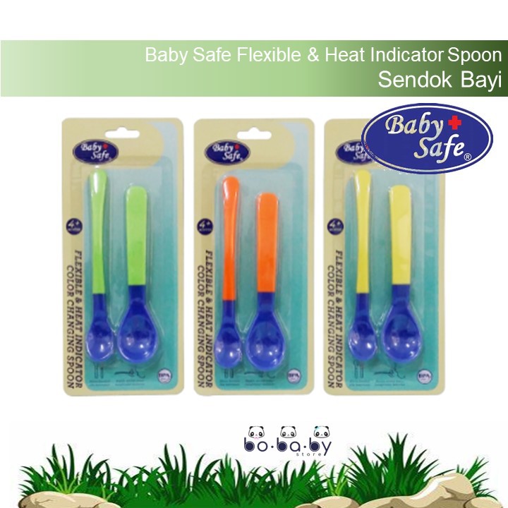 Babysafe Flexible &amp; Heat Indicator Spoon / Baby Safe Sendok Bayi (BS350)