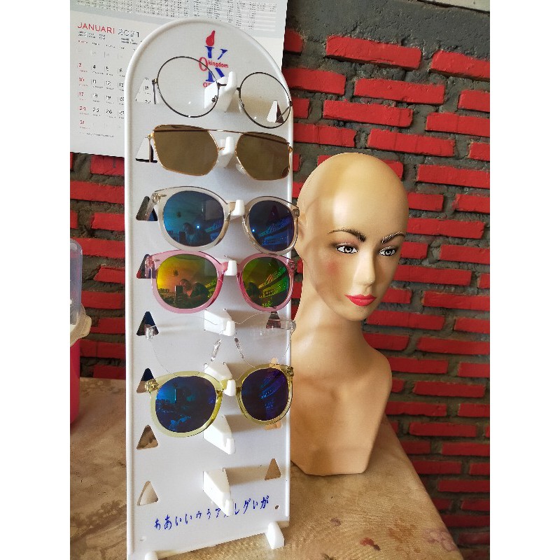 Rak Kacamata Murah Kotak Penyimpanan Akrilik Putar Dinding Tempat Kacamata