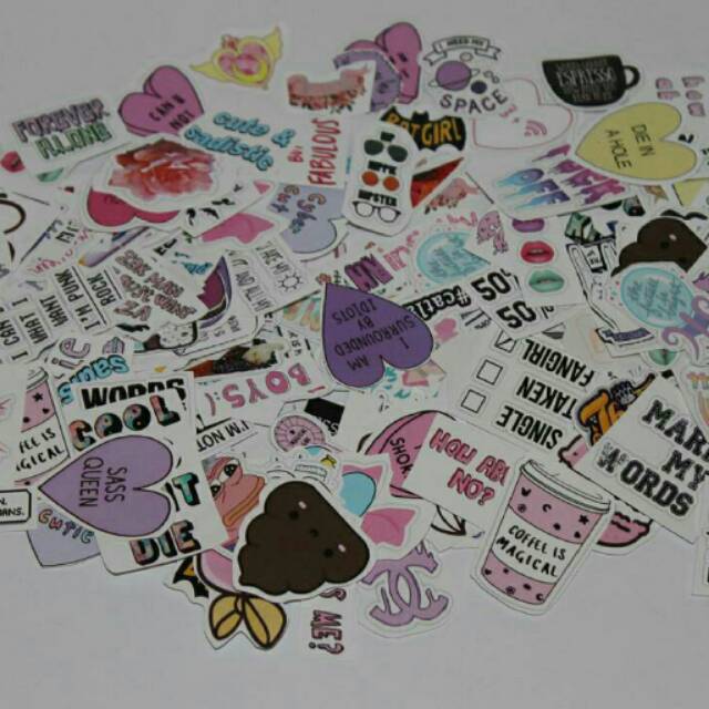 

70pcs Sticker Tumblr / Tumblr sticker anti air Sticker Cutting