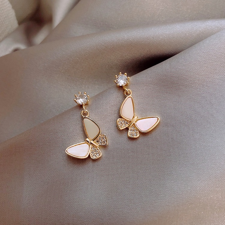 Peri Kupu-kupu kecil telinga studs 2020 baru fashion anting-anting wanita Korea sederhana temperamen