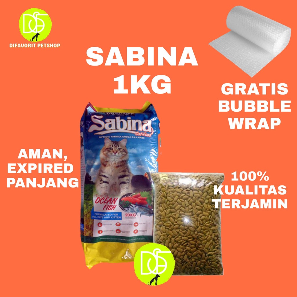 

Sabina Ocean Fish 1kg makanan kucing