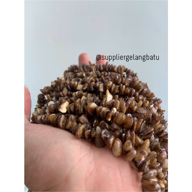 kerikil kerang cokelat 2cm brown bahan batu campuran aksesoris warna