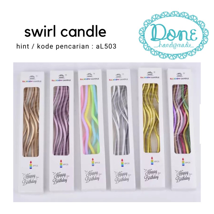 Lilin ulang tahun birthday candle swirl candle lilin spiral aL503