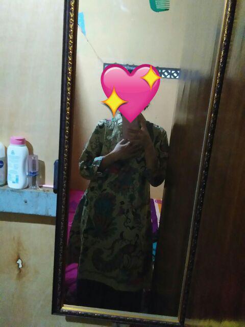 Batik Wanita Tunic Kenogo Baju Cewek Kerja Batik Dress Perempuan Alkhalis