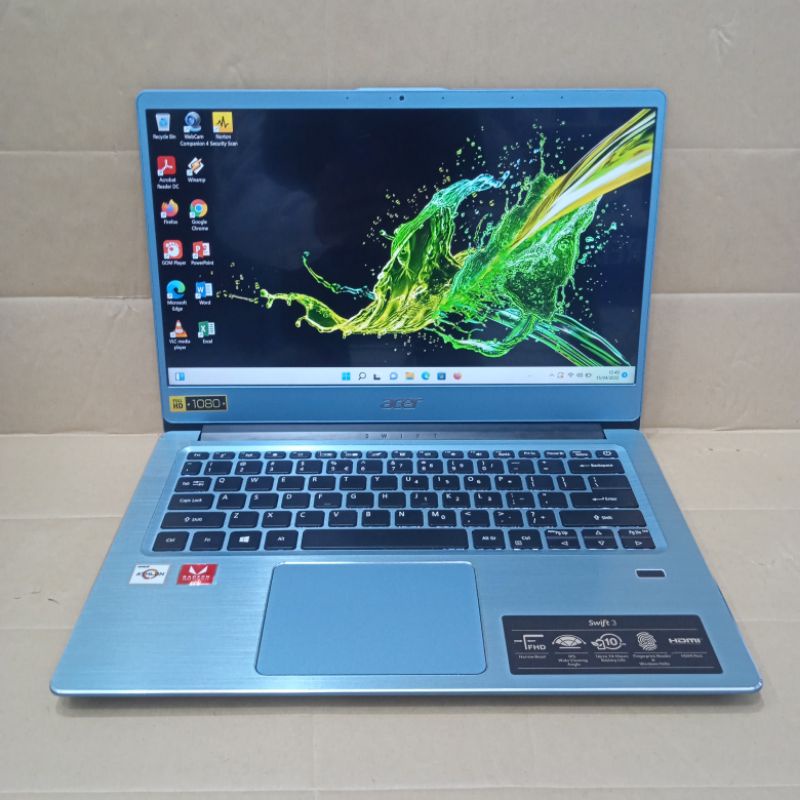 Laptop 2nd Acer Swift 3 AMD Athlon 300U 2.4Ghz ram 8GB SSD 256GB osean blue