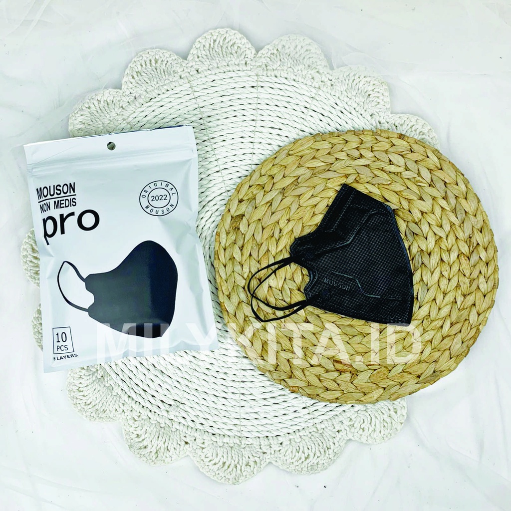 Masker Kn 95 Mouson Pro Hitam Putih Warna Kn95 Hiybrid Careion Original