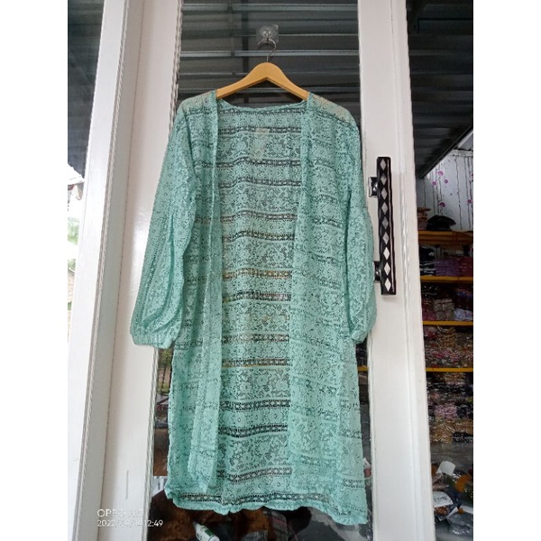 Kardigan brukat/promo long outer brukat/outer cardy wanita-Soft tosca