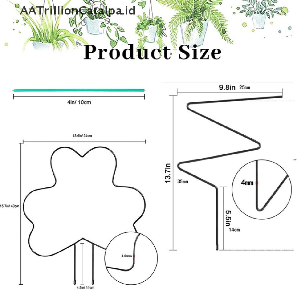 Aatrillioncatalpa 1Pc Frame Penyangga Tanaman Rambat Bahan Besi