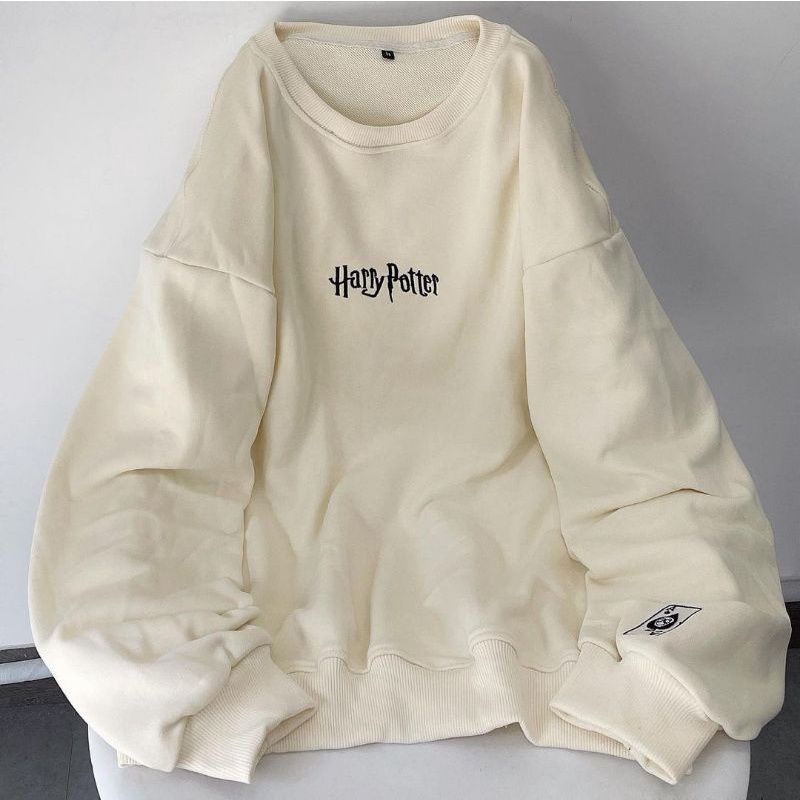 HARRY POTTER SWEATER OVERSIZE BAHAN FLEECE - CREWNECK WANITA OVERSIZE