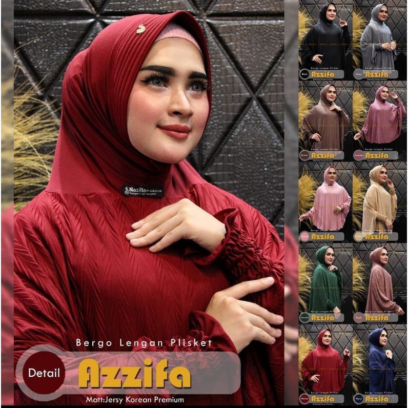 Nazilla /Bergo Lengan Plisket /Azzifa