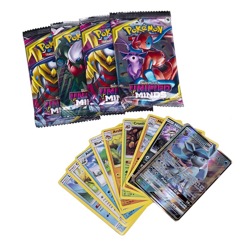 324pcs / Box Kartu Pokemon Unified Minds English Vmax EX Mega Game Booster Untuk Koleksi Anak