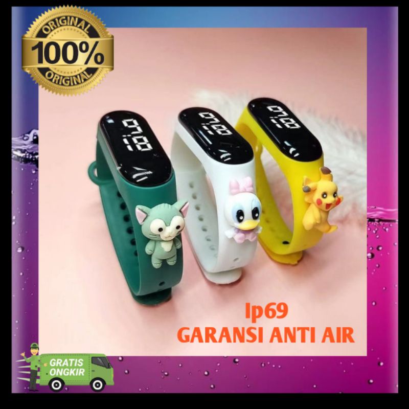 100% ANTI AIR JAM TANGAN ANAK ANTI AIR JAM TANGAN ANAK LAKI LAKI PEREMPUAN KARET SILIKON ANTI AIR