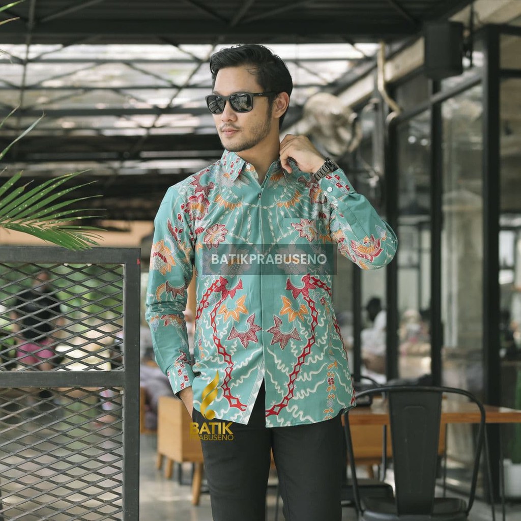 PRABUSENO // Batik Prabuseno - TEJA  Kemeja Batik Pria Lengan Panjang Slimfit