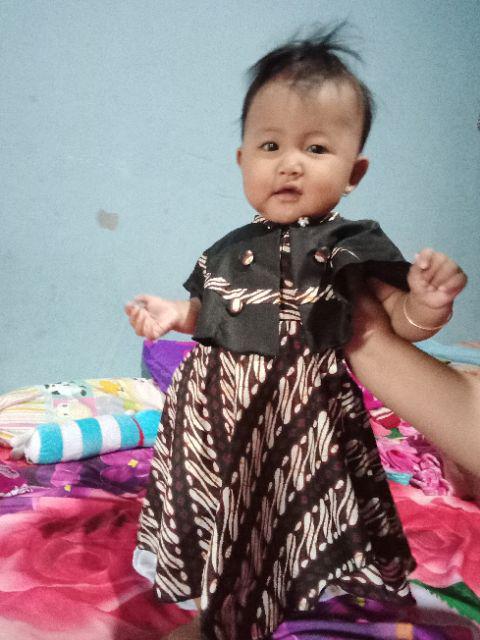 Dress Batik Anak Perempuan Dress Anak Pesta Kekinian Baju Cewek Usia 1-9 Tahun Kode Md-1