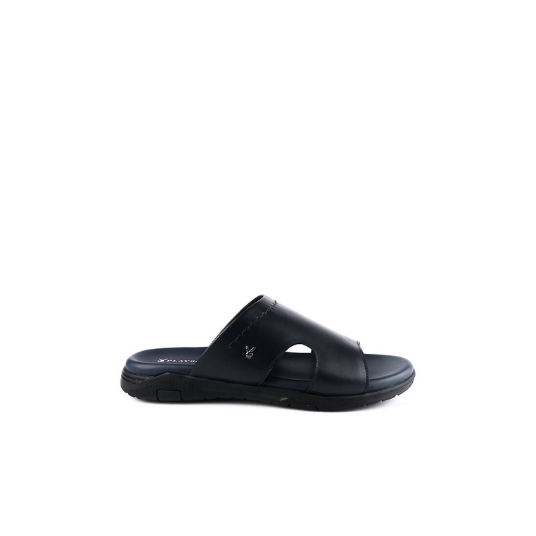 SANDAL SLIDE KULIT PLAYBOY PRIA ORIGINAL CASUAL BRANDED BIRU NAVY PL32