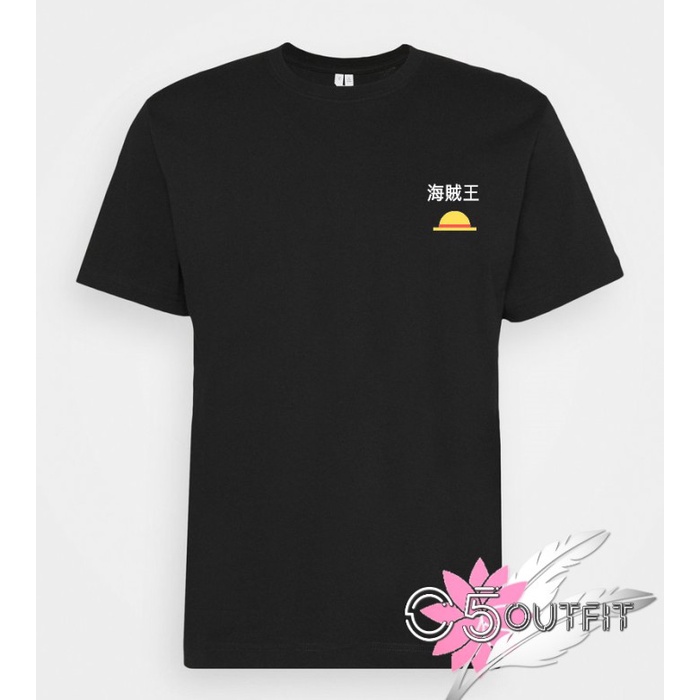 KAOS ONE PIECE - baju one piece - STRAWHAT LOGO KECIL LUFFY LOGO - ONE PIECE