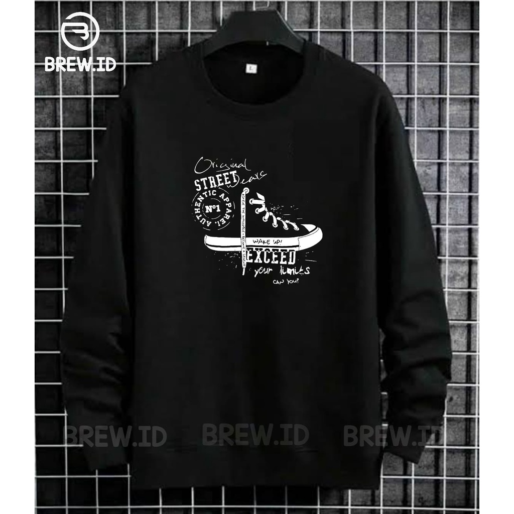 sweater crewneck motip sepatu terbaru pria dan wanita