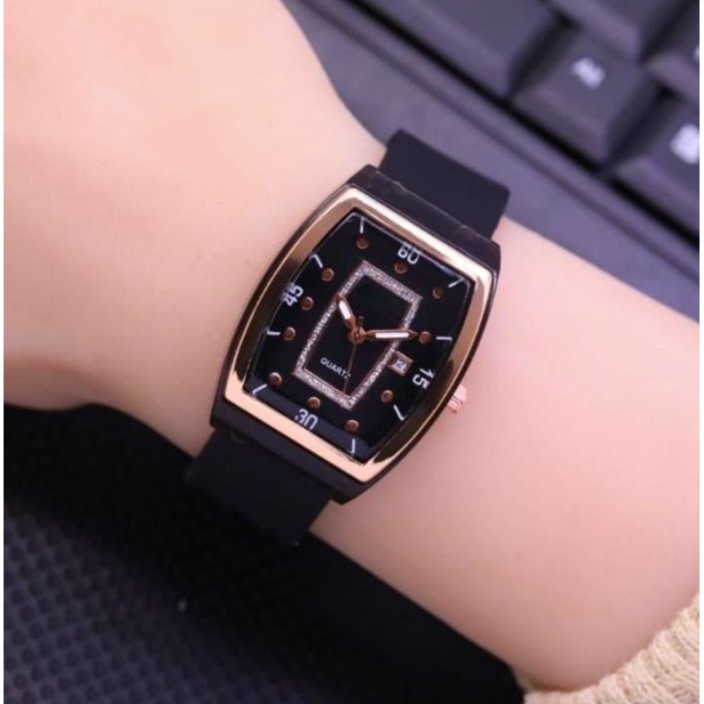 hush pupuies jam tangan fashion wanita_jam tangan analog persegi model terbaru