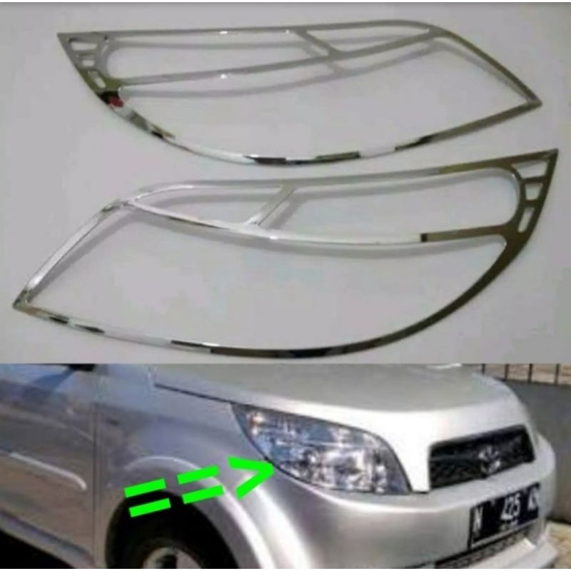 Garnish lampu depan headlamp Rush/Terios lama  2008 2011