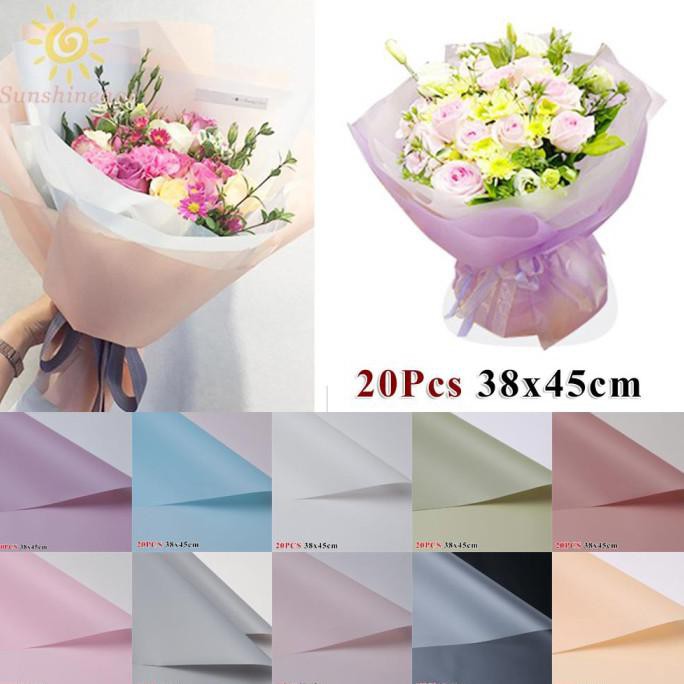 

Terbaru 20Pcs Plastic Paper Wrapping Paper Gift Flower Packing Patio789