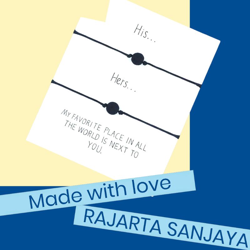 Original Handmade Rajarta Gelang Couple Diffuser Oil Volcano Stone