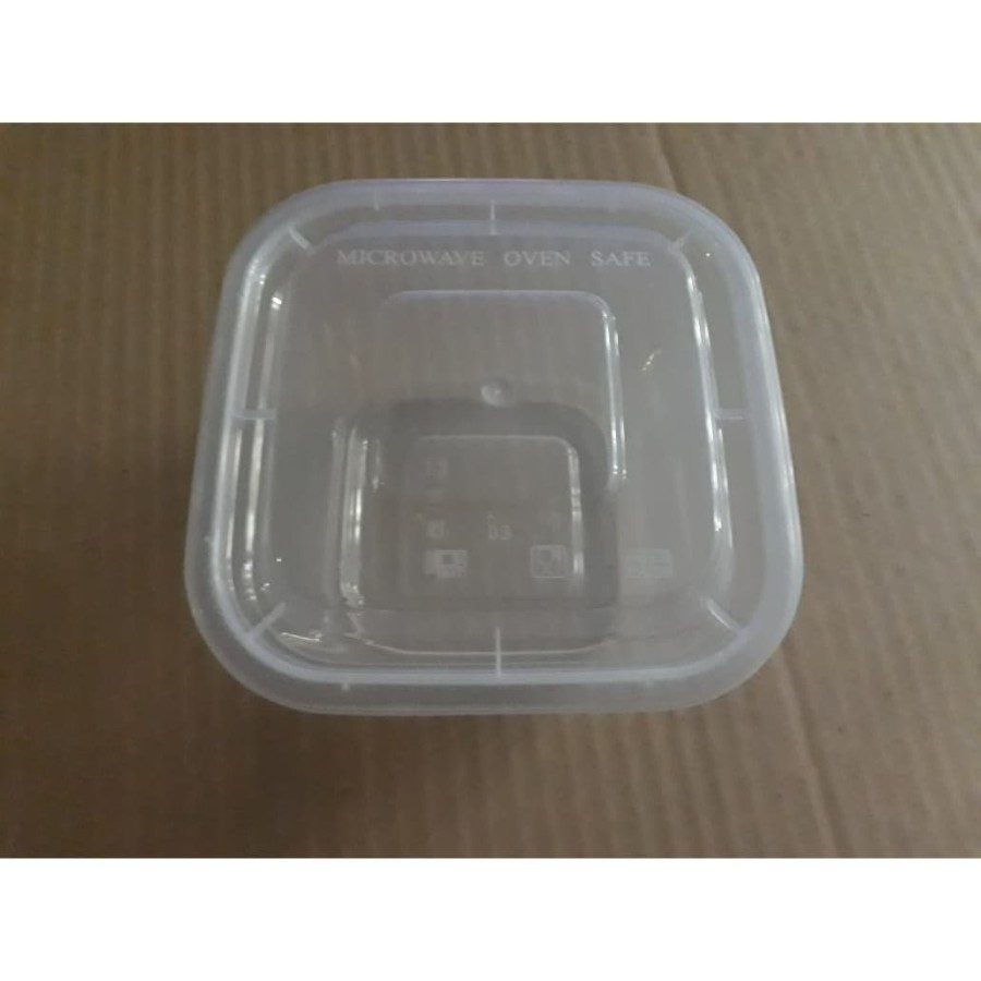 Thinwall Dm 500Ml SQ Thinwall 500 Ml Kotak Persegi / KOTAK MAKANAN/KOTAK KUE SQ isi 50set / pack