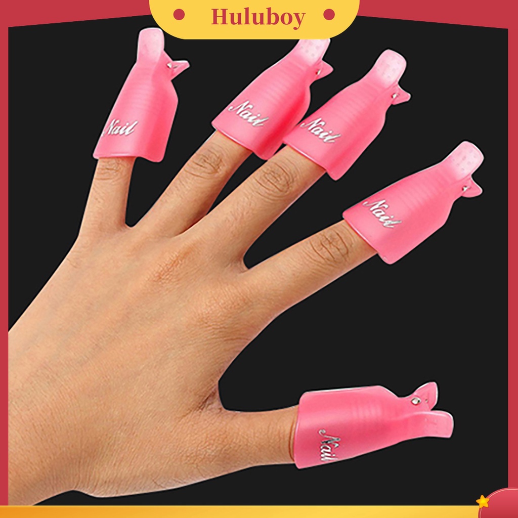 Huluboy Huluboy♡ 1 Set Klip Penghilang Kutek Bahan Plastik Reusable