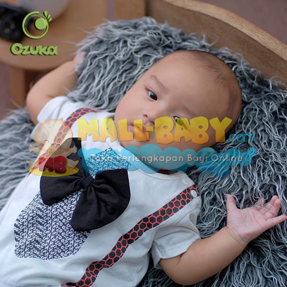 Baju Bayi Laki Laki Ozuka Baby Romper Dasi Bayi KD 003