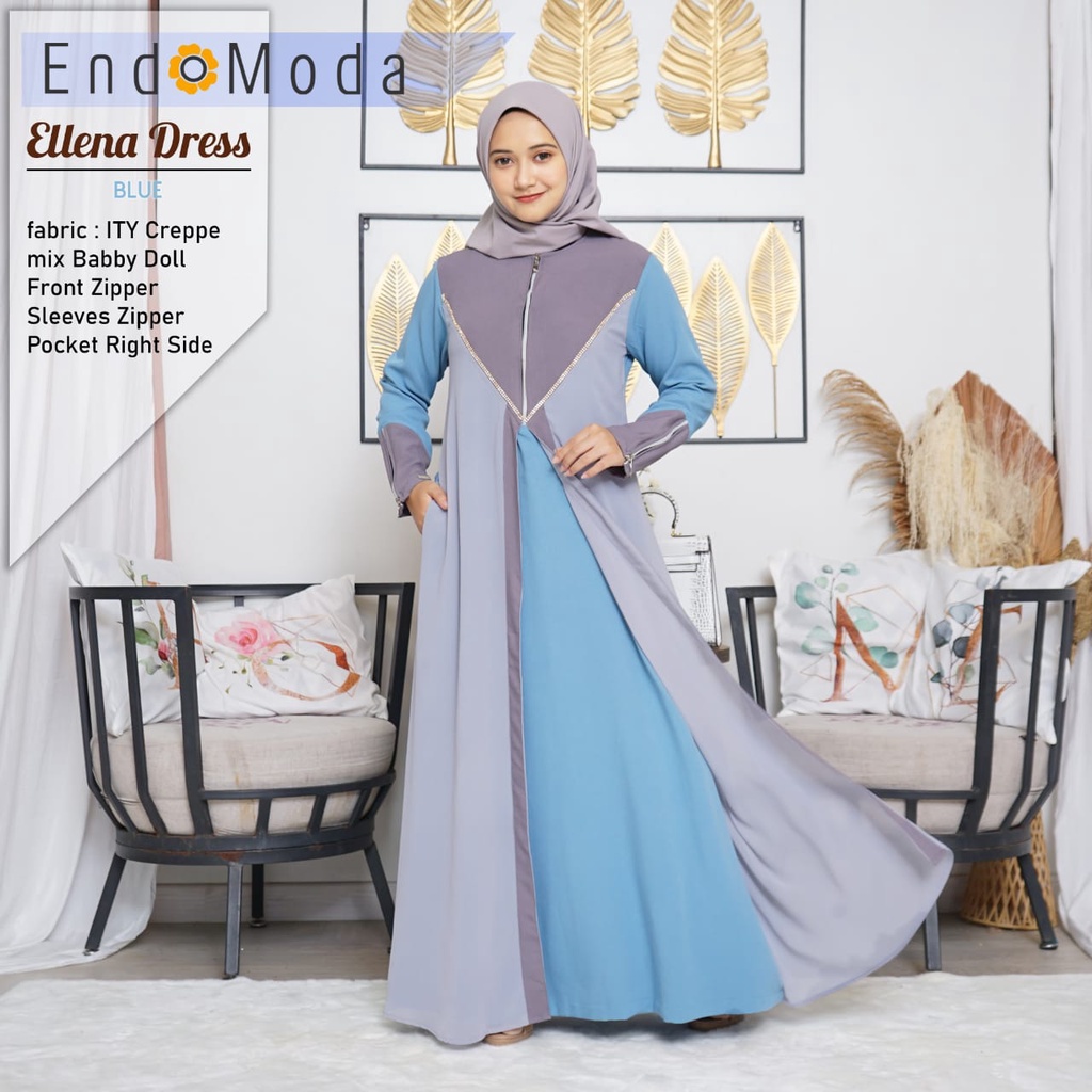 ENDOMODA ELLENA DRESS BLUE