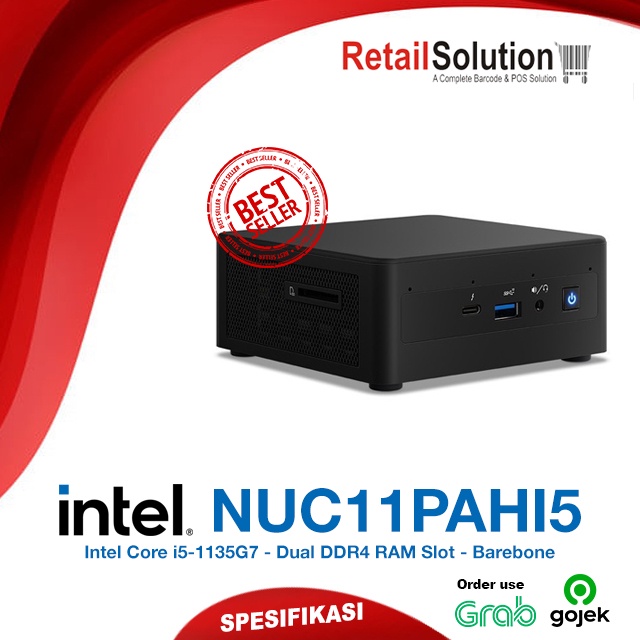 Intel NUC11PAHi5 Intel Core i5-1135G7 Mini PC Kit - Barebone