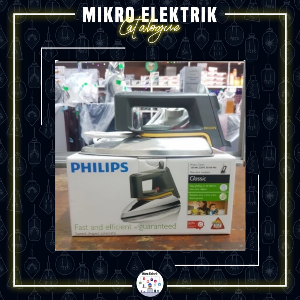 Philips HD-1172 Setrika Dry Iron / Gosokan HD1772 / Garansi Resmi ORI