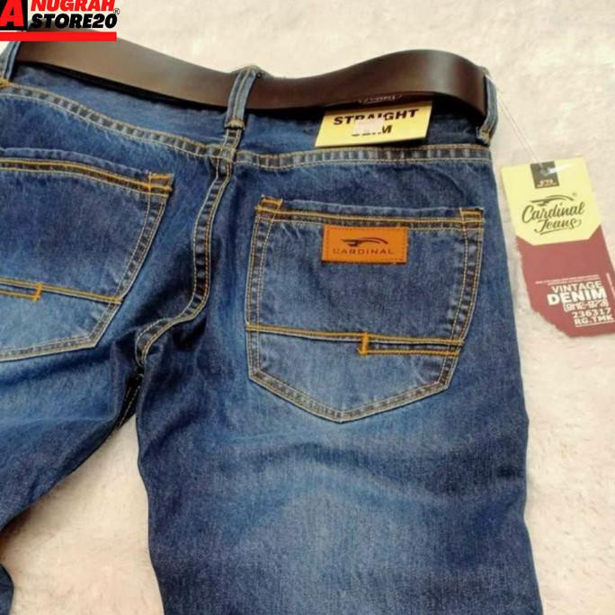 Jeans Cardinal Panjang Pria - Celana Cardinal Pria - Celana Levis - Biru Muda, 22 Pastimurcebos