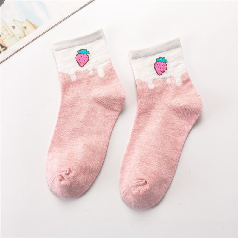 [COD] KAOS KAKI WANITA IMPORT LUCU CUTE KAOS KAKI PENDEK PANJANG DI ATAS MATA KAKI TEBAL IMPORT MOTIF BUAH LUCU