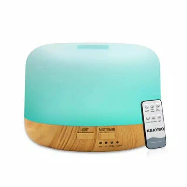 GS8 Humidifier Air 500ML Aromaterapi Difuser + Remote Model Alas Kayu -Alat Pengharum Kamar/Rua