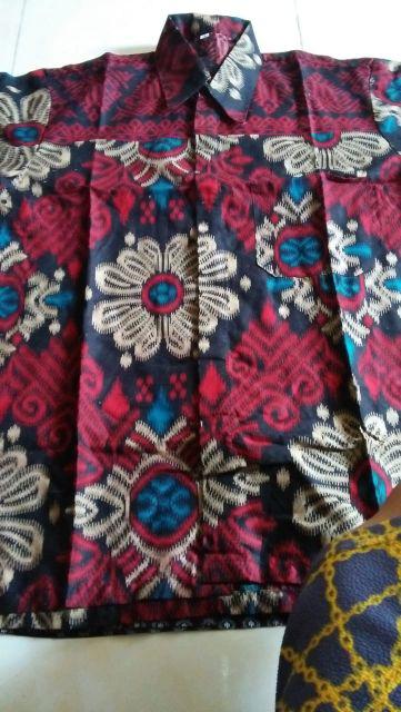 Diskon Bswart Batik Hrb026 Kenongo Hem Pendek Anjani Biru Pekalongan M L Xl Batik Pria Murah Modern