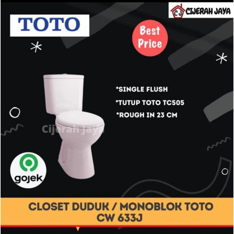 Closet Duduk / Monoblok Toto CW 633 J / Kloset Duduk TOTO CW633J