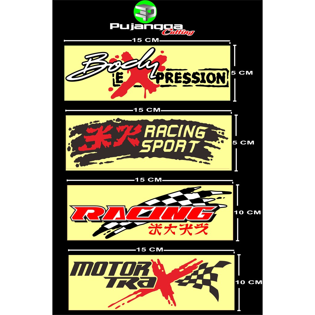 

CUTTNG STIKER ( DESIGN SIAP CETAK 1 HARI JADI ) CUSTOM WARNA UKURAN 15 X 5 CM CM