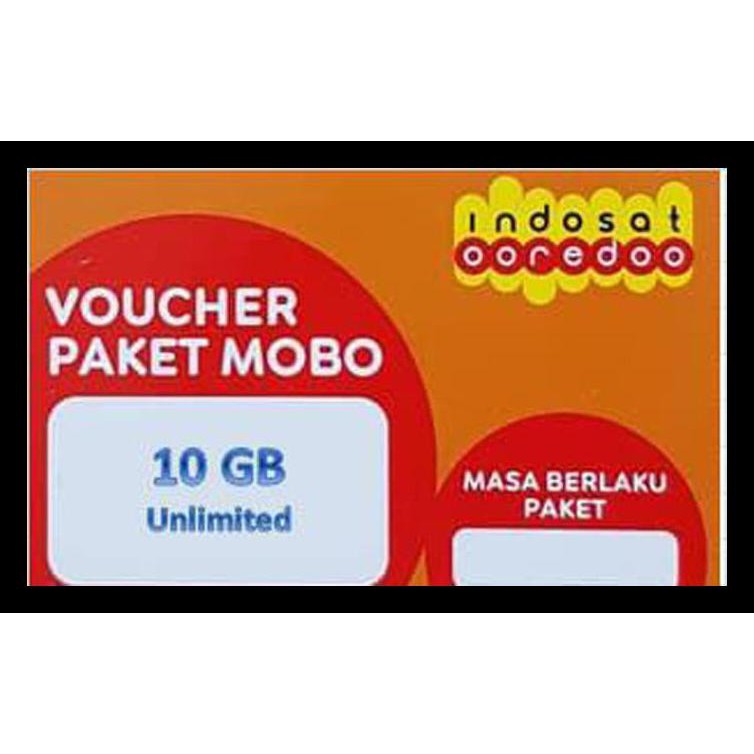 Voucher Data Indosat 10 GB + Unlimited Apps KOMPLIT
