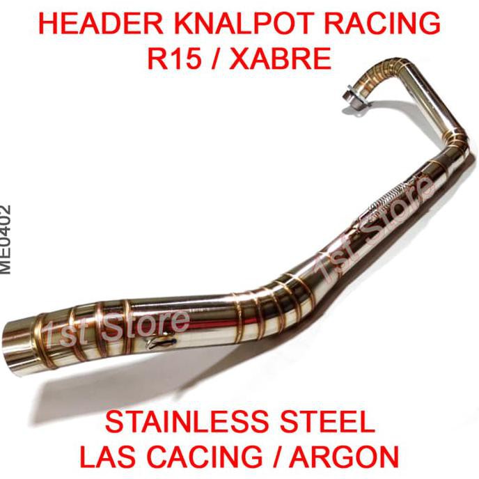 Header Pipa Knalpot Racing Yzf-R15 R15 Xabre Stainless Leheran Leher New