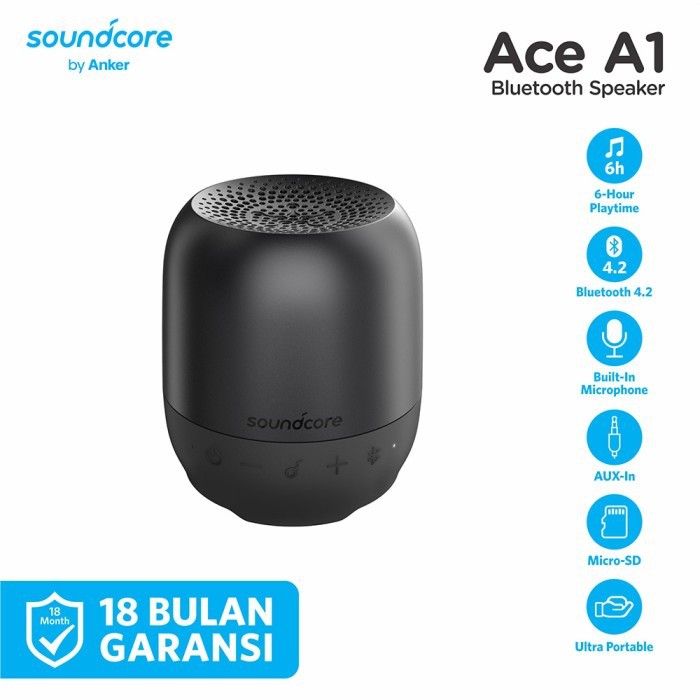 Speaker Bluetooth Soundcore Ace A1 Black - A3151 Grosir