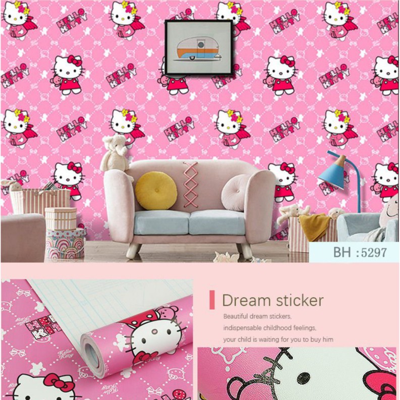Wallpaper Sticker motif Helo Kitty 5297